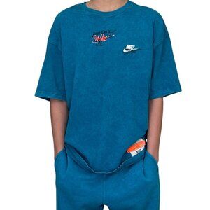 NWOT Nike Club Wash Club Drip T-Shirt Men's Small Green Abyss Aqua